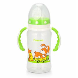 Feeding Bottle with Wide Neck and Handles Food Grade Plastic 300ml