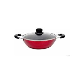 BLACKSTONE Ceramic Kadai Pan Frying Pan With Glass Lid