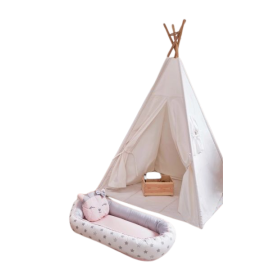 Cute Cat Baby Nest with Pillow - Pink